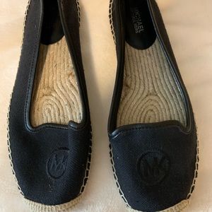 Michael kors canvas espadrille flats